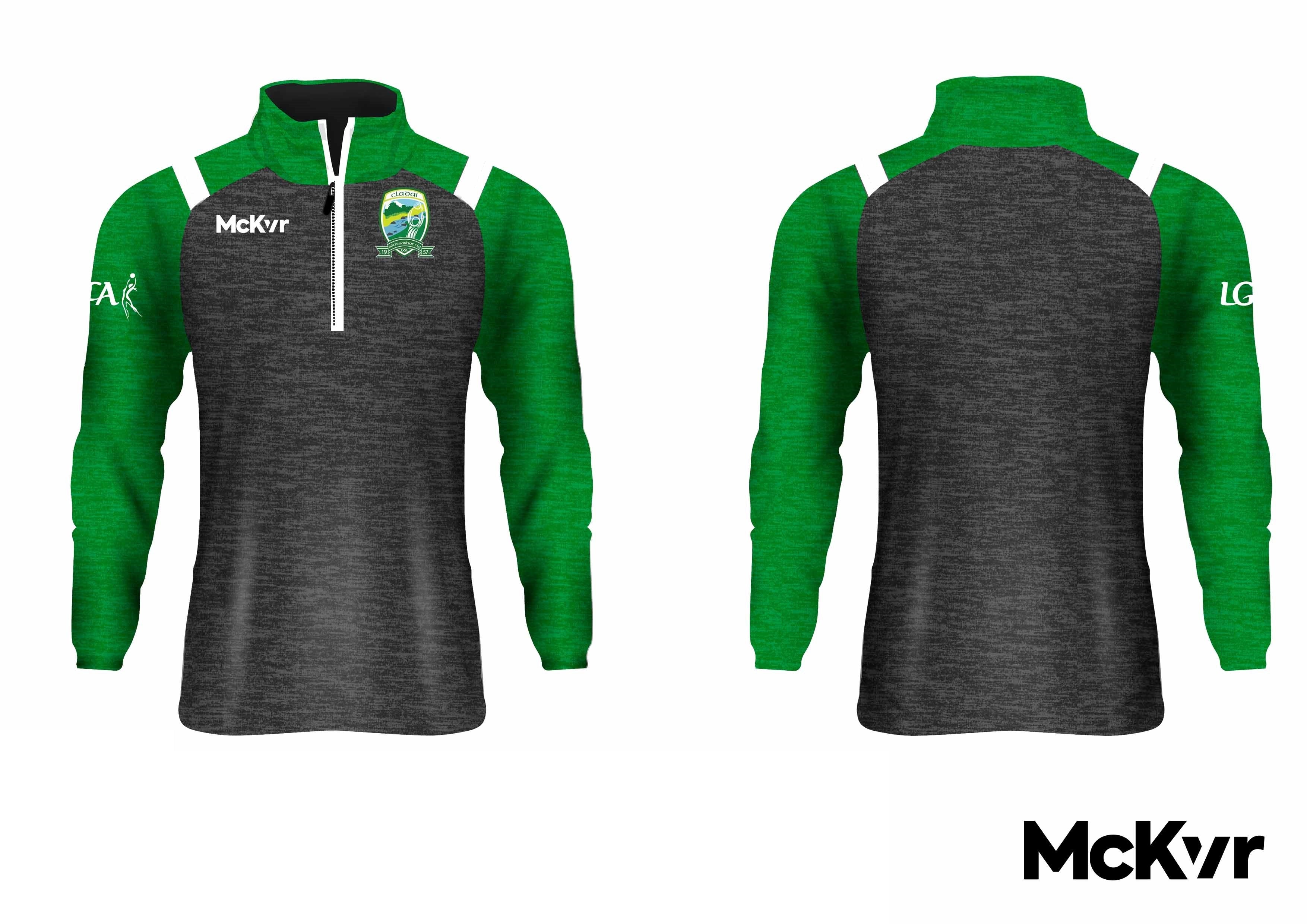 Clady GFC McKvr Quarter Zip Grey - LGFA