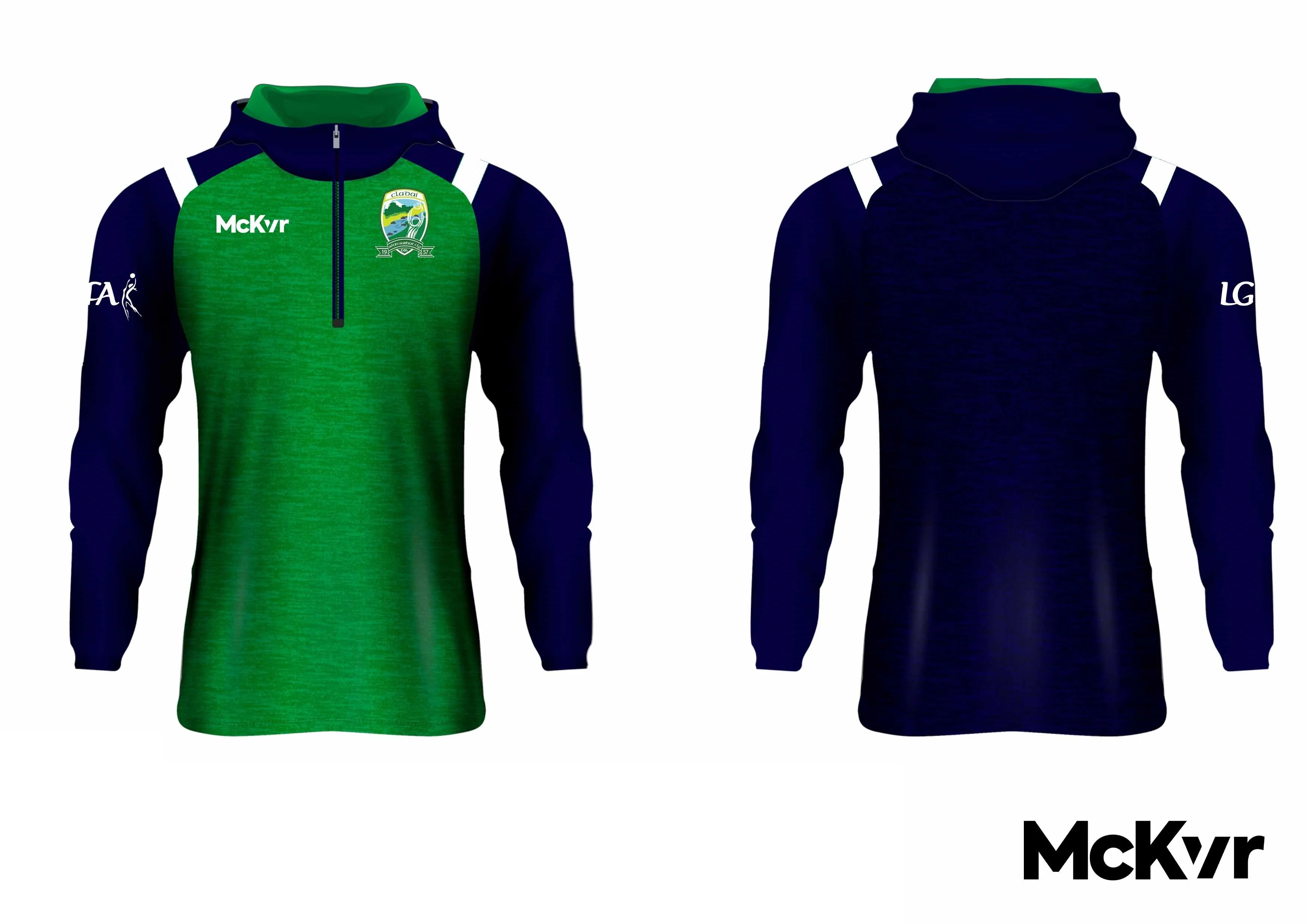 Clady GFC McKvr Quarter Zip Hoodie Navy - LGFA