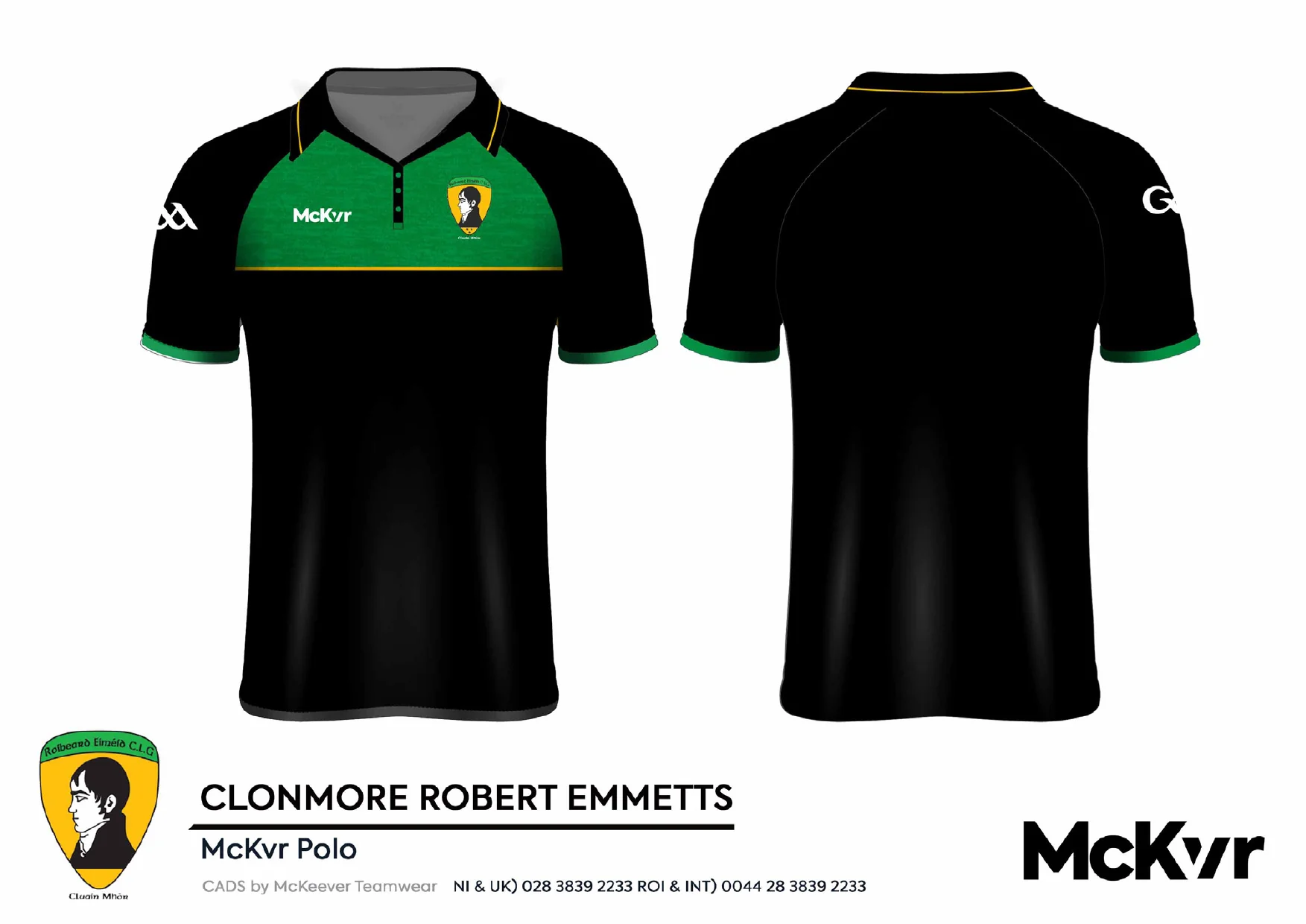 Clonmore Roberts Emmetts McKvr Polo Top - GAA