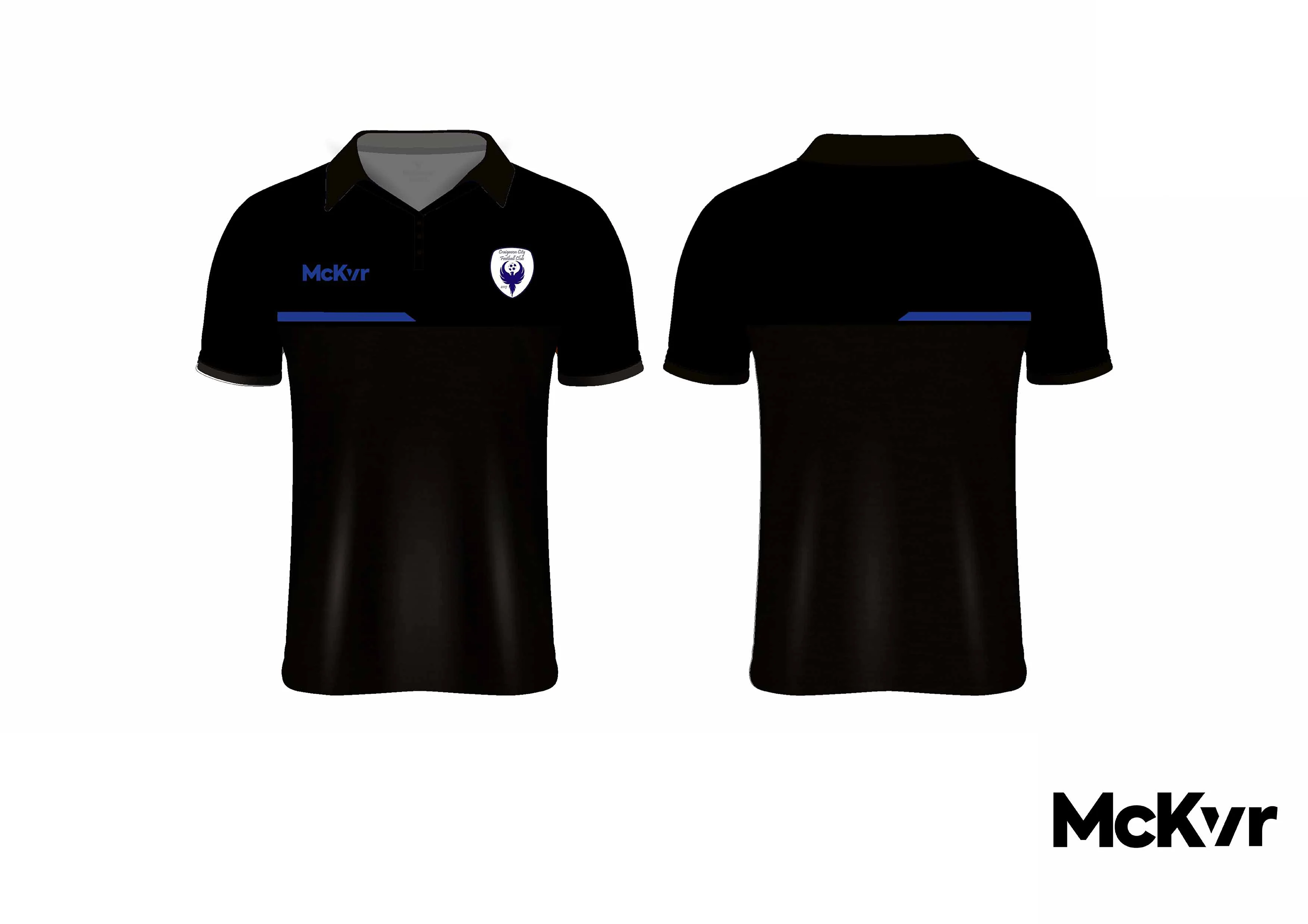 Craigavon City McKvr Polo Top - Black - Image 2