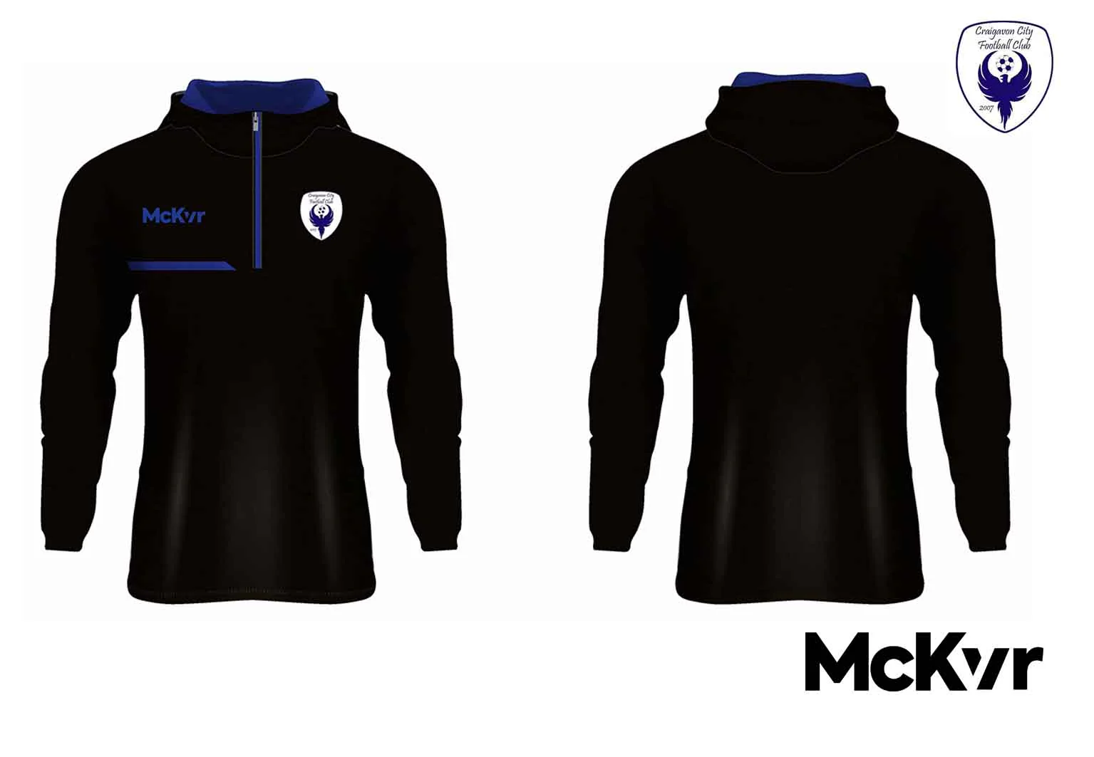 Craigavon City McKvr Quarter Zip Hoodie