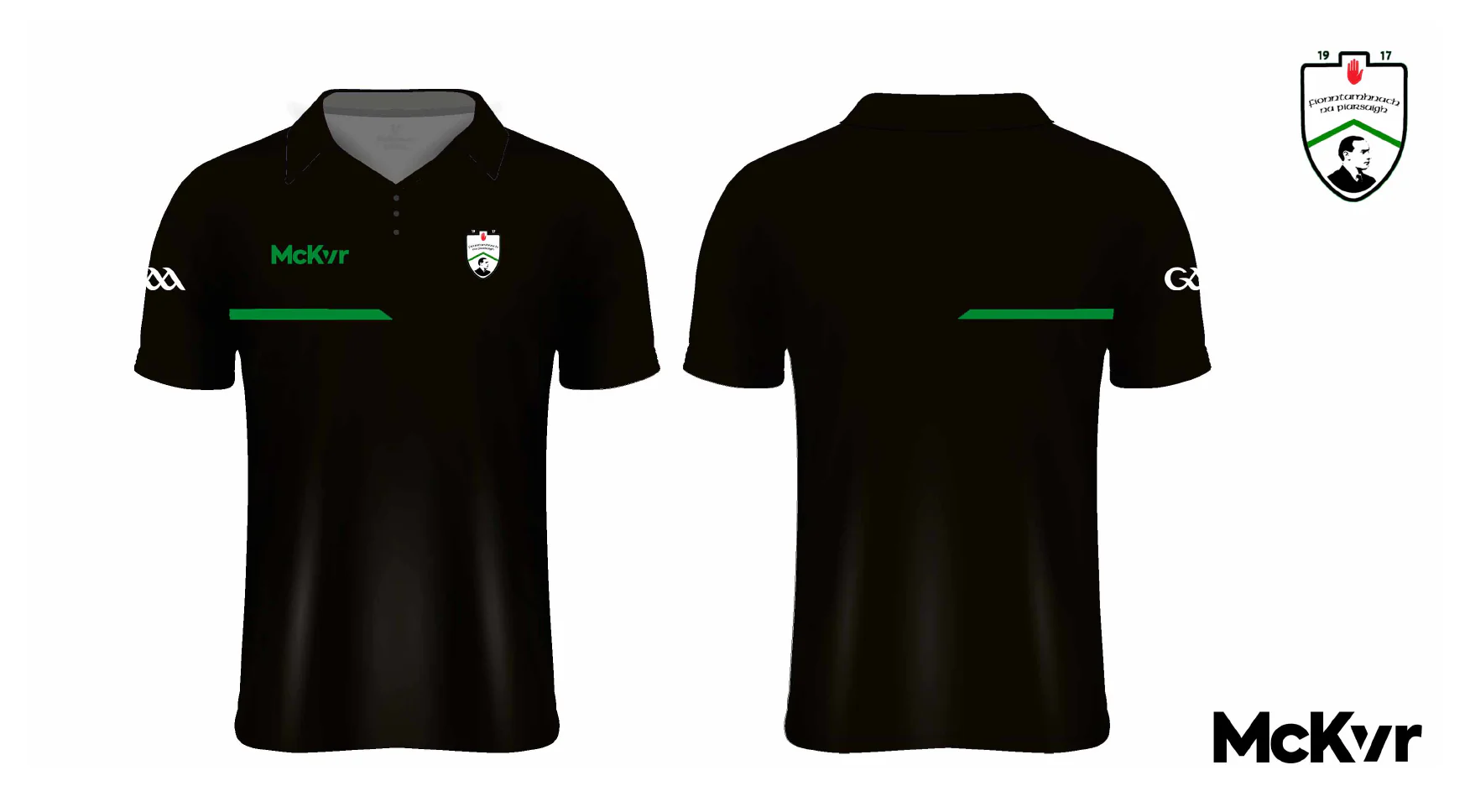 Fintona Pearses GAC McKvr Speed Tech Polo - Black