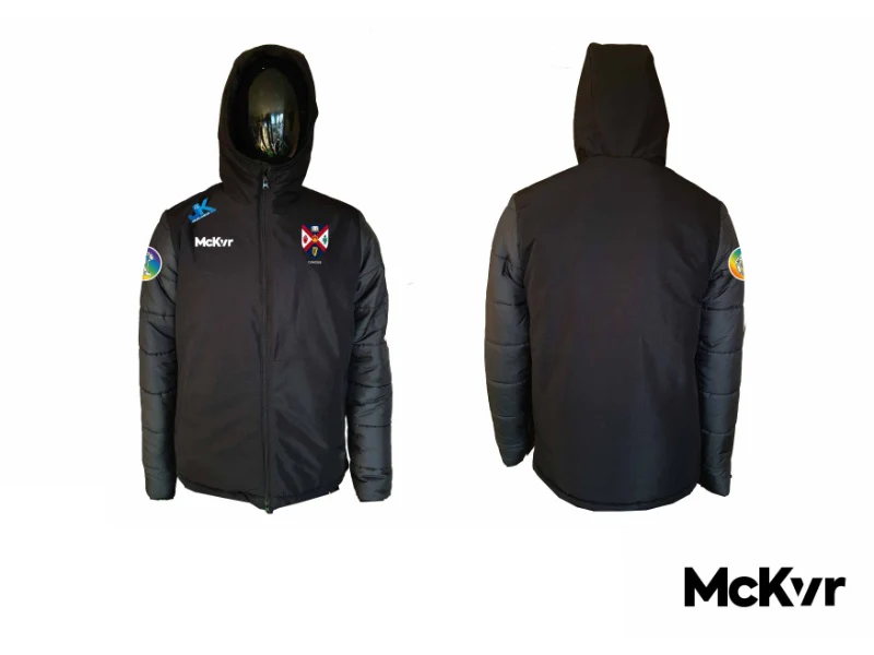 QUB Camogie McKvr Stadium Jacket - Mens Sizing