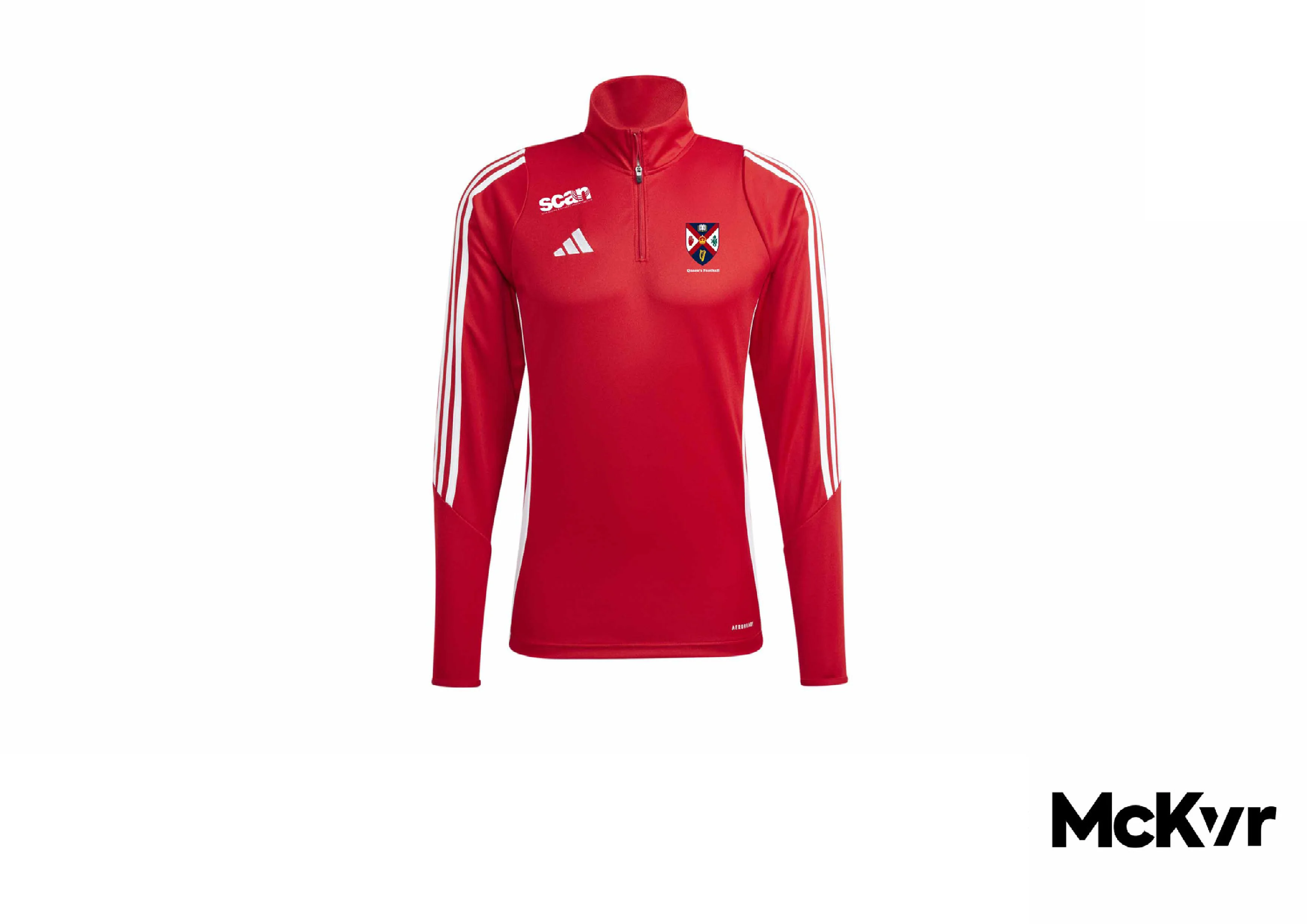 QUB Football Adidas Quarter Zip