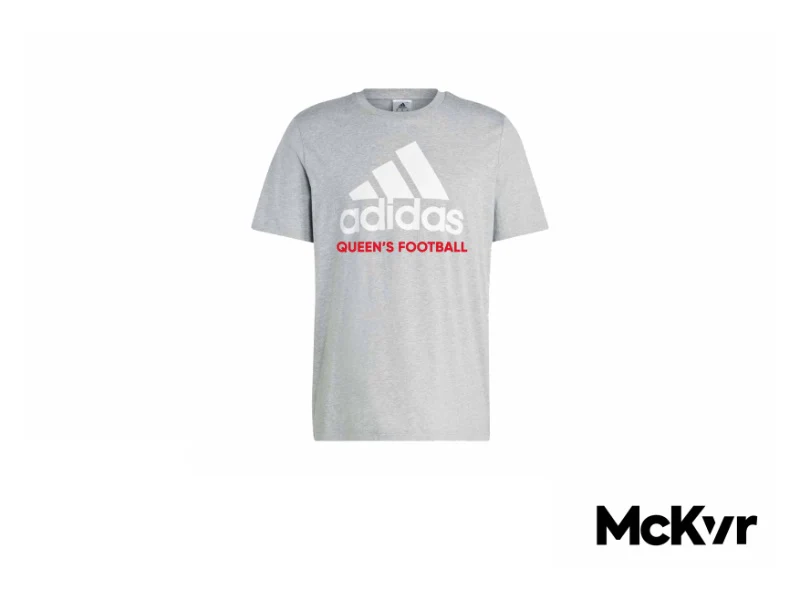 QUB Football Adidas Tee Shirt Grey - Mens Sizing Only
