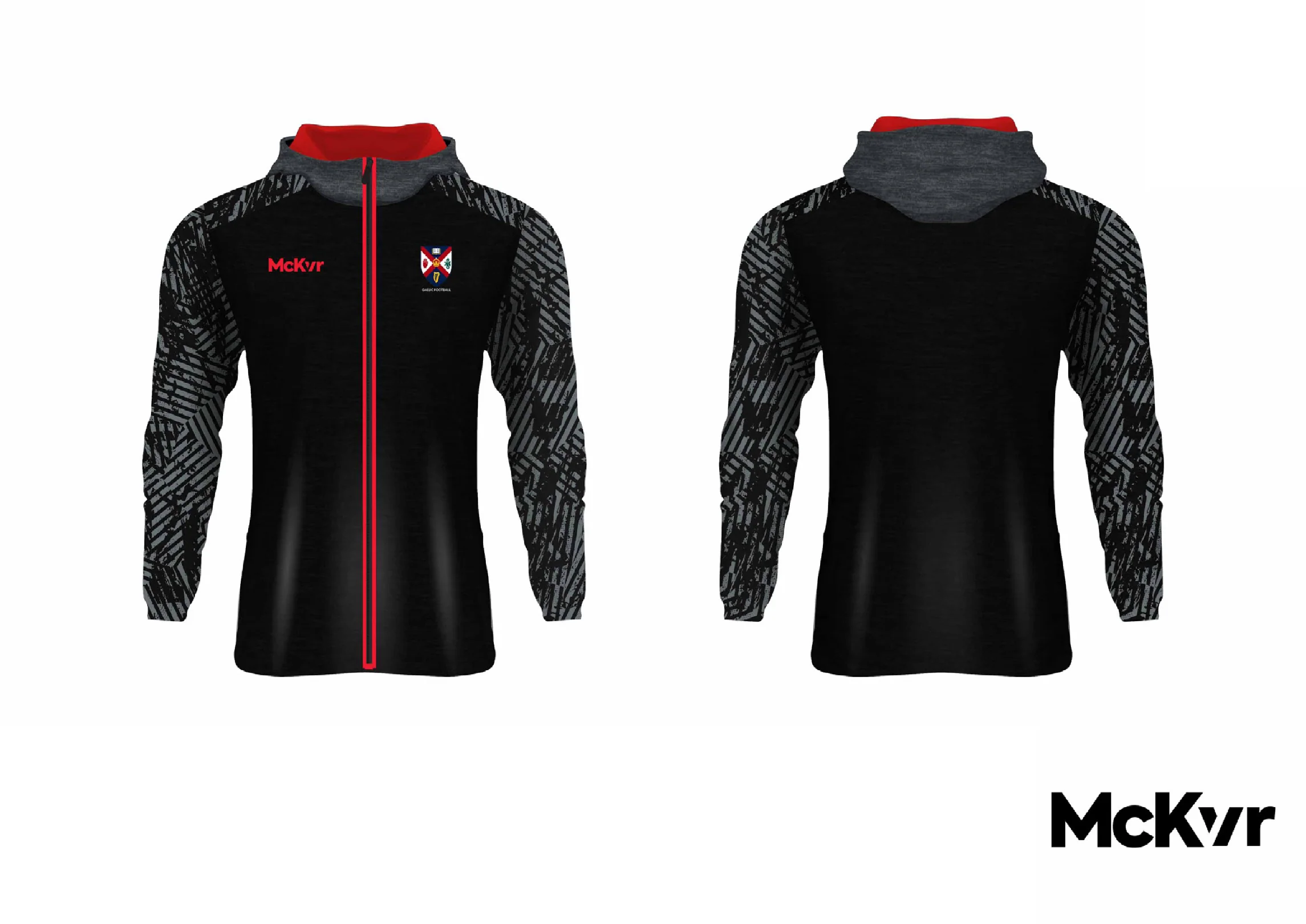 QUB GAA McKvr Full Zip Hoodie