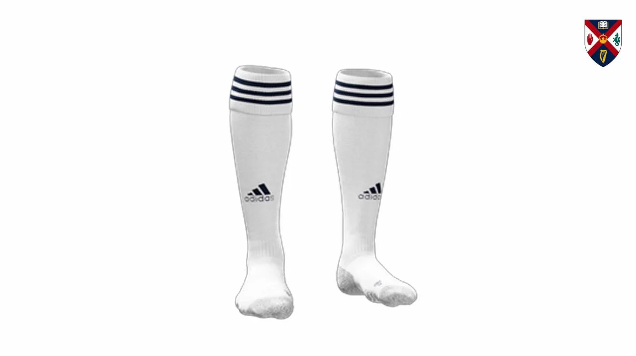QUB Hockey Adidas Socks - White