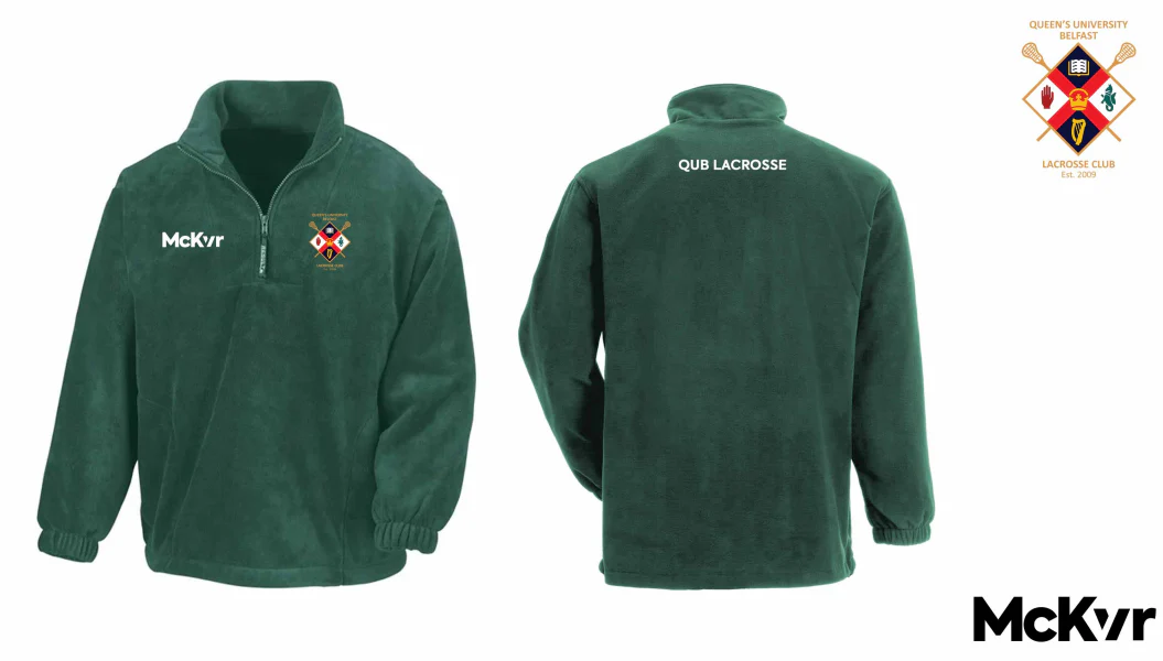 QUB Lacrosse McKvr Quarter Zip Fleece - Green