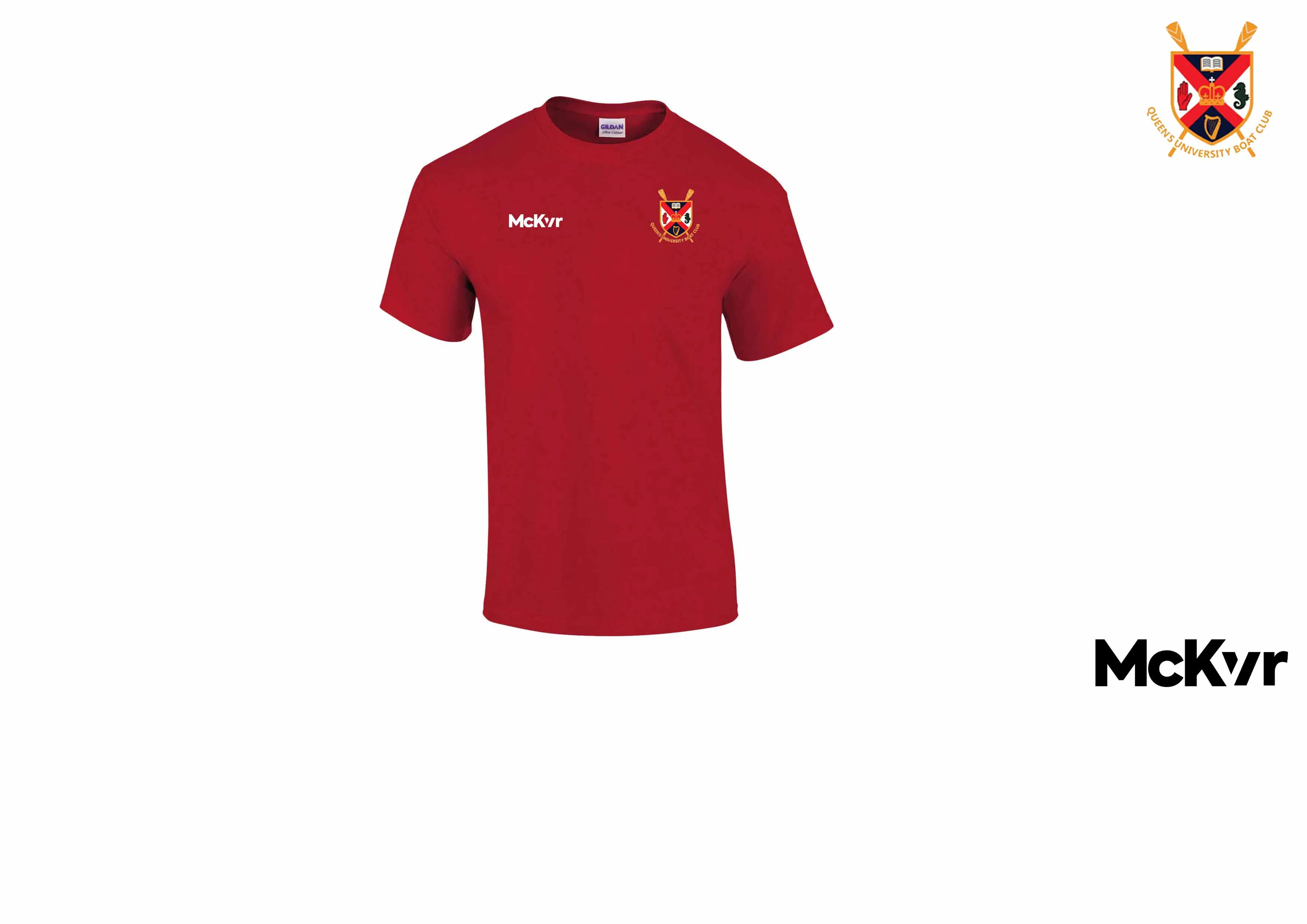 QUB Rowing McKvr Cotton Tee Shirt - Red