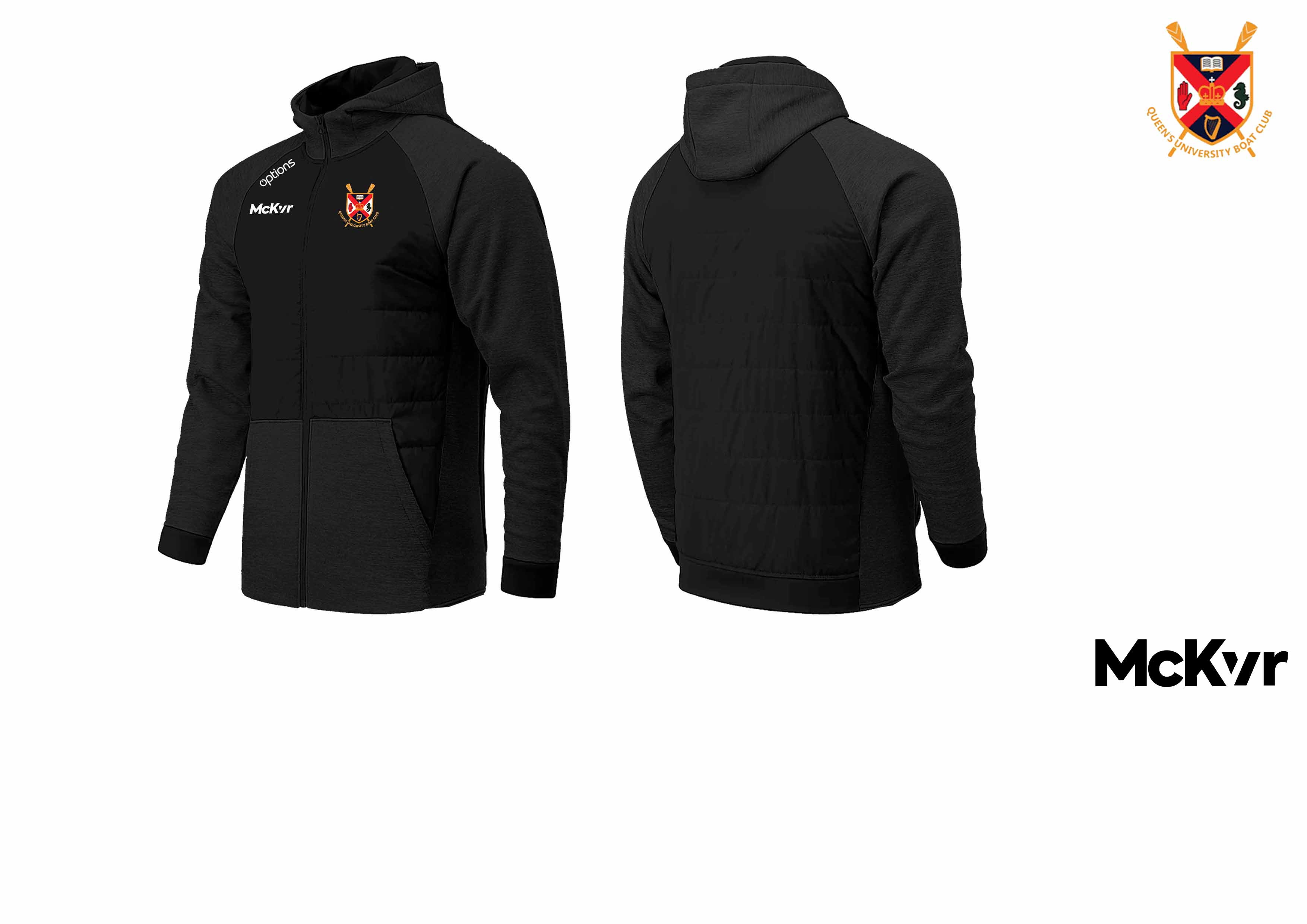 QUB Rowing McKvr Hybrid Jacket Hooded Mens