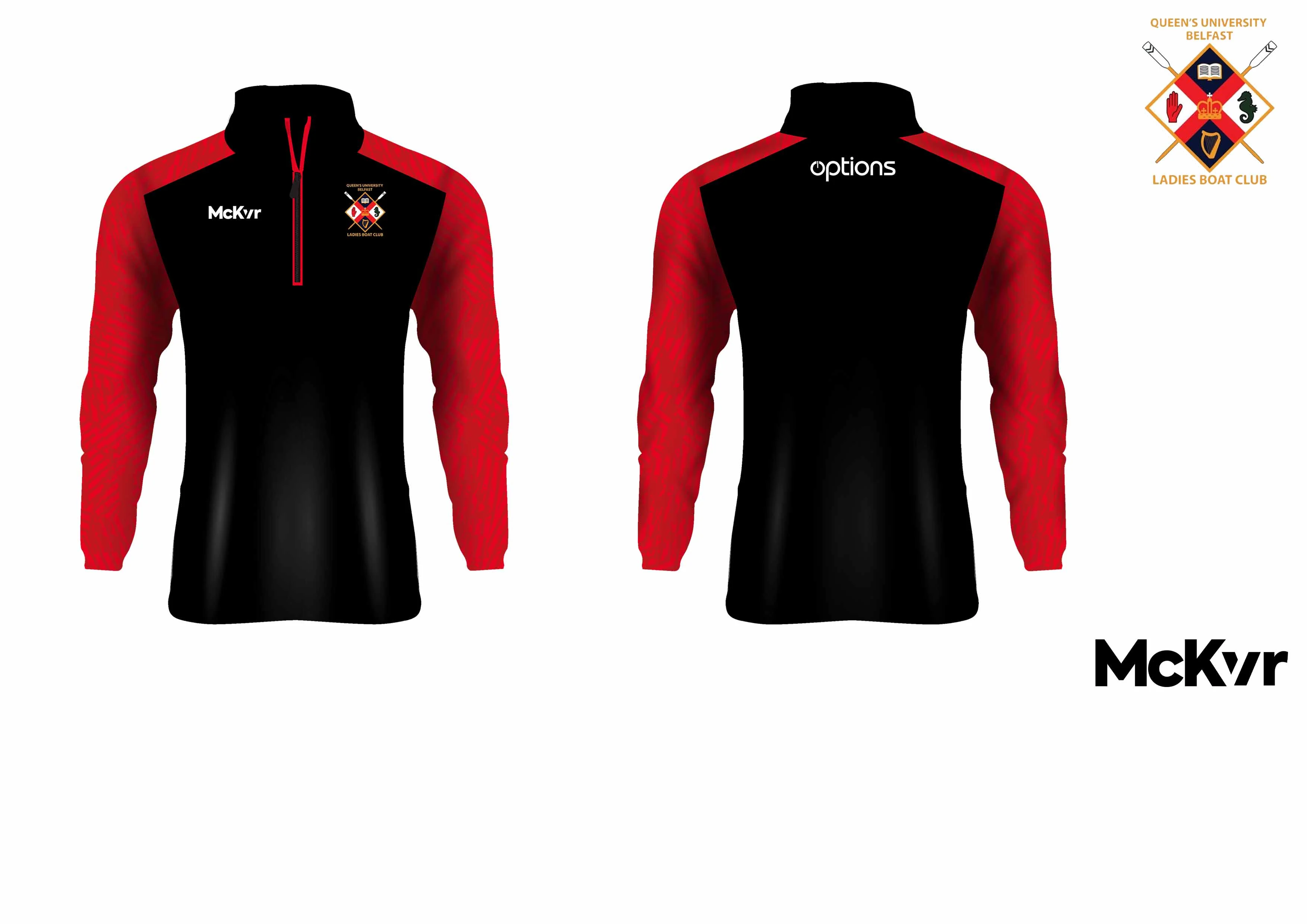 QUB Rowing McKvr Womens Quarter Zip