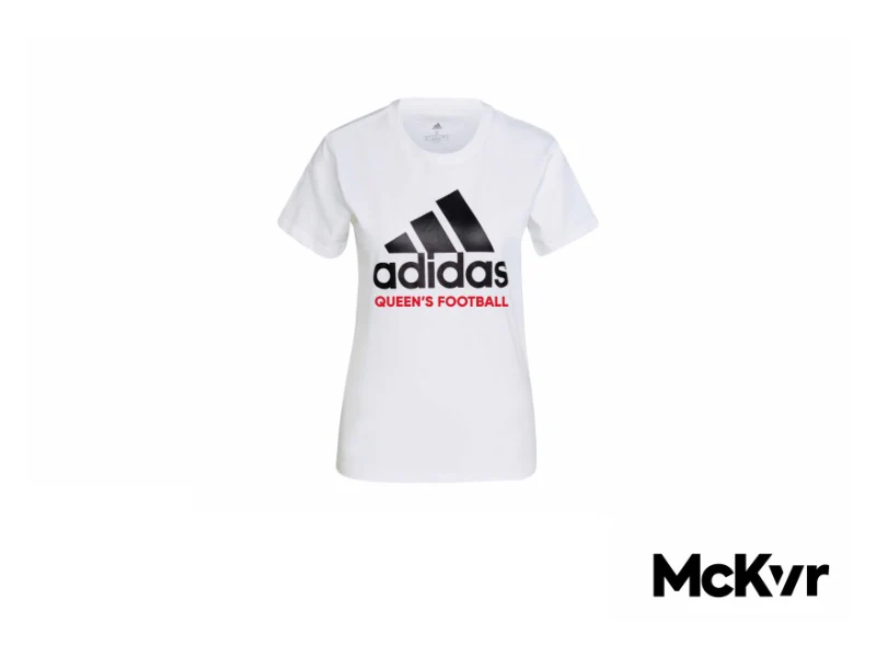 QUB Rugby Adidas Tee Shirt White - Womens Sizing Only