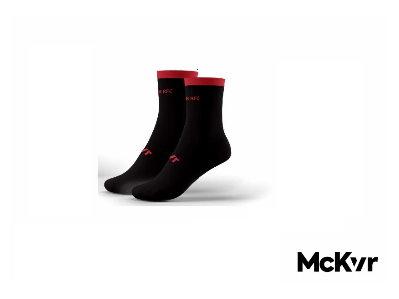 QUB Rugby McKvr Socks Black