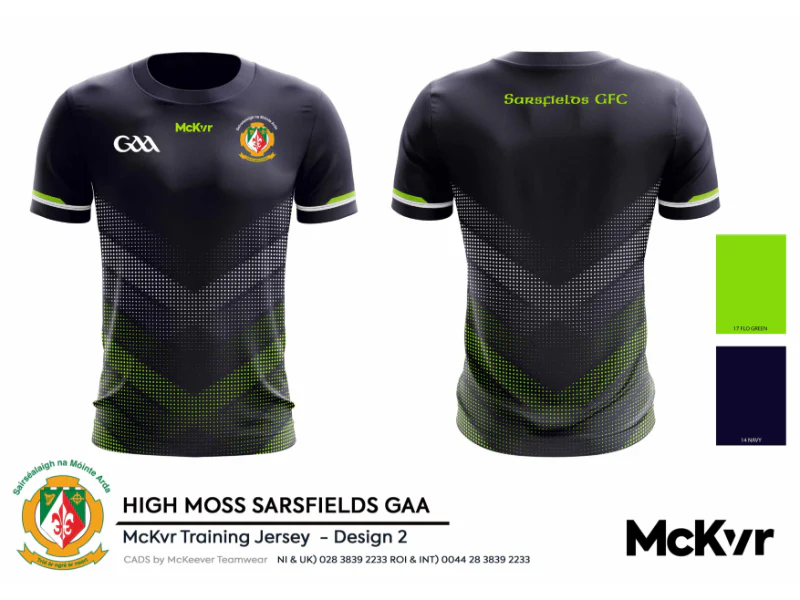 Sarsfields GFC McKvr Training .Jersey Matrix GAA