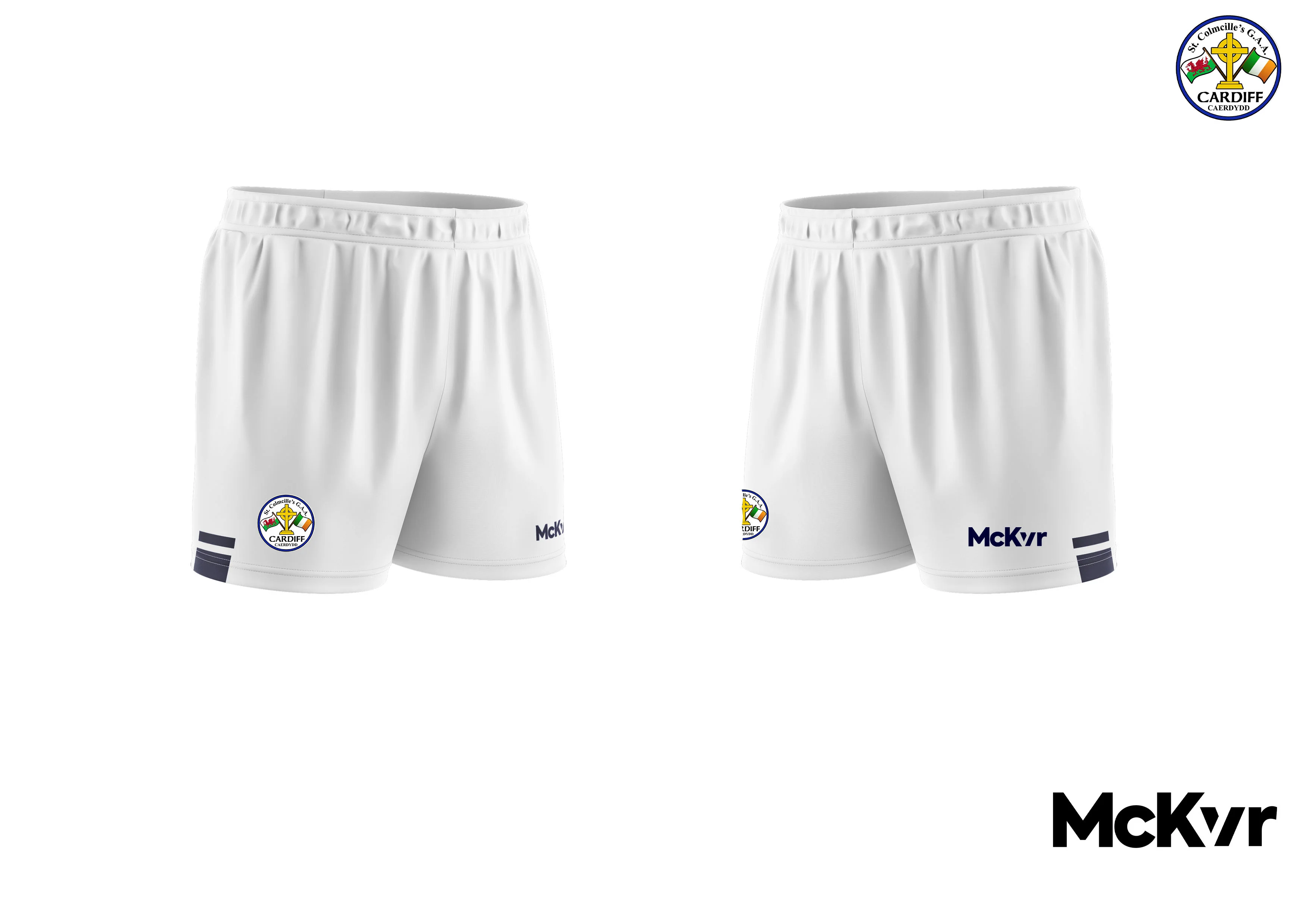 St Colmcille's Cardiff McKvr Shorts - White