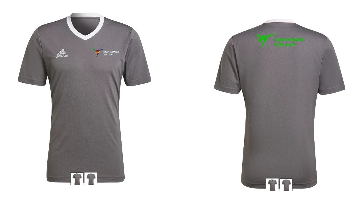 Taekwondo Ireland  Adidas T-Shirt - Grey